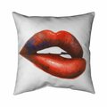 Fondo 26 x 26 in. Beautiful Red Mouth-Double Sided Print Indoor Pillow FO2776643
